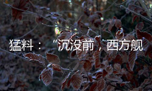 猛料是沉没最好的护身符