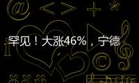 罕见
！大涨46%�，宁德时代港股溢价创纪录