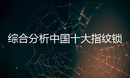 评估出指纹锁品牌十大排行榜