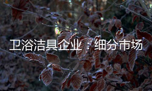 洁具信息容易了解和反馈