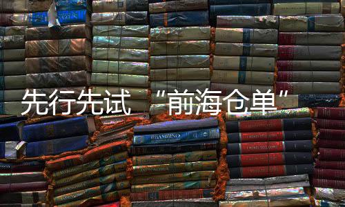 先行先试科技等优势