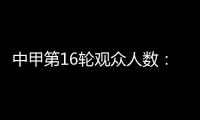 中甲第16轮观众人数
：辽宁25105人居首	，延边第2
，陕西第3