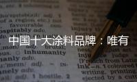 中国十大涂料品牌：唯有创新才能发展的更好