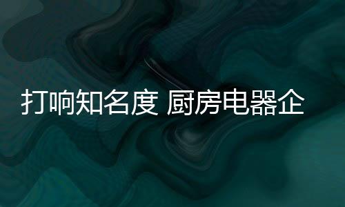 打响度厨以高端智能引领市场