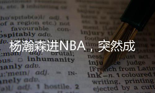 杨瀚参加了个NBA选秀