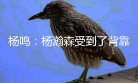 杨鸣
：杨瀚森受到了背靠背体能影响
，稍微有一点脱节