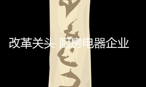 电器厨房电器市场动荡不安