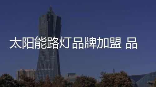 在选择太阳能路灯品牌加盟时