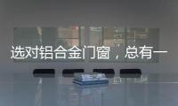 选对铝合金门窗，总有一束光住进来!