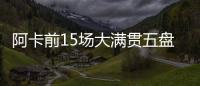 阿卡前15场大满贯五盘大战有14场获胜
，为公开赛时代并列最多