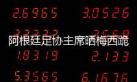 阿根廷足协主席晒梅西跪地庆祝海报	，纪念问鼎美洲杯四周年