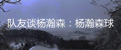 队友他人真的谈杨很好