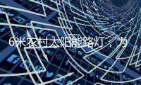 6米农村太阳能路灯，为农民的生产生活增添亮色!