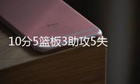 10分5篮板3助攻5失误
，杨瀚森暴力隔扣，三大问题暴露比较明显
！
