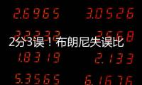 2分3误！布朗尼失误比得分多
！空篮脱手，抛投三不沾，全程五大囧